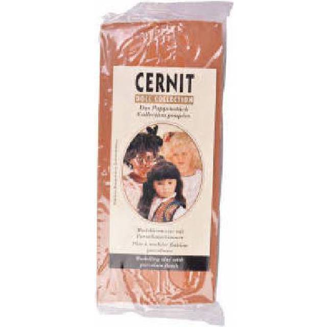 Cernit CE0950500807C – block modelleringspasta (polymer) DOLL, ugnhärdande, omedelbart användbar, 500 g, perfekt för gör-det-själv, dockor och figurer, för nybörjare och hobbykonstnärer, karamell, 1