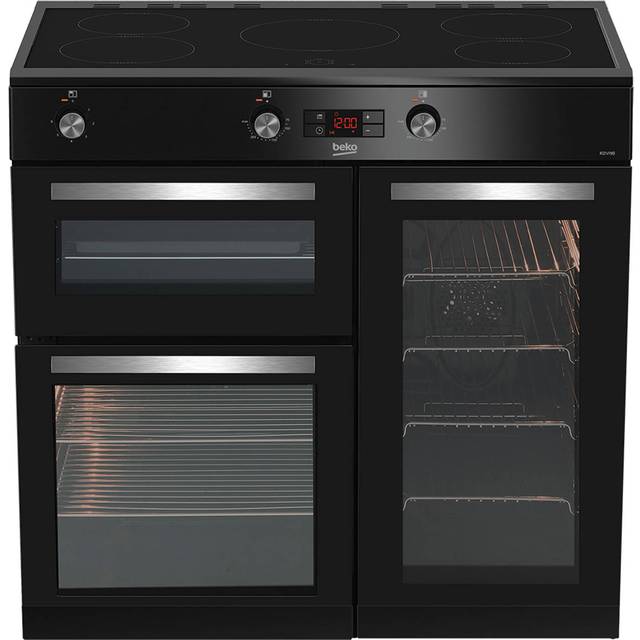 BEKO KDVI90X 90 cm Electric Range Cooker - Black, Black