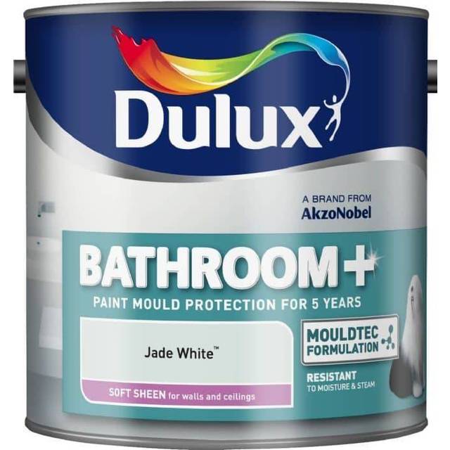 Dulux Bathroom Soft Sheen Emulsion Paint, 2.5L, Jasmine White