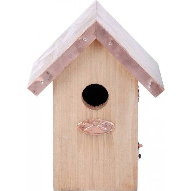 Fallen Fruits Wren Box - Copper Roof - Light Wood