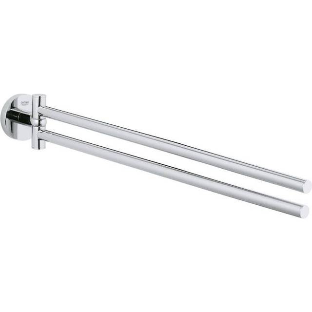 GROHE 40371001 Essentials Double Towel Bar, 449 mm, StarLight Chrome Finish