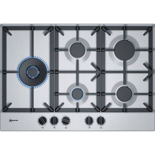 T27DS79N0 75cm Stainless Steel 5 Burner Gas Hob