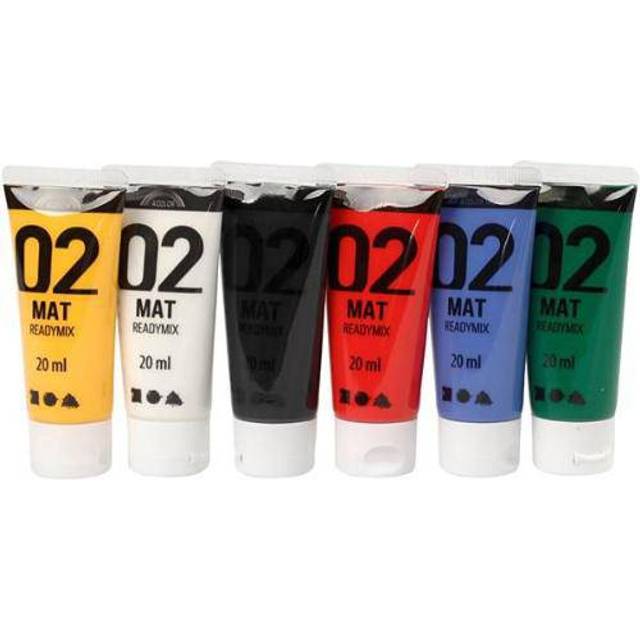 Akrylfärg matt 6 x 20 ml