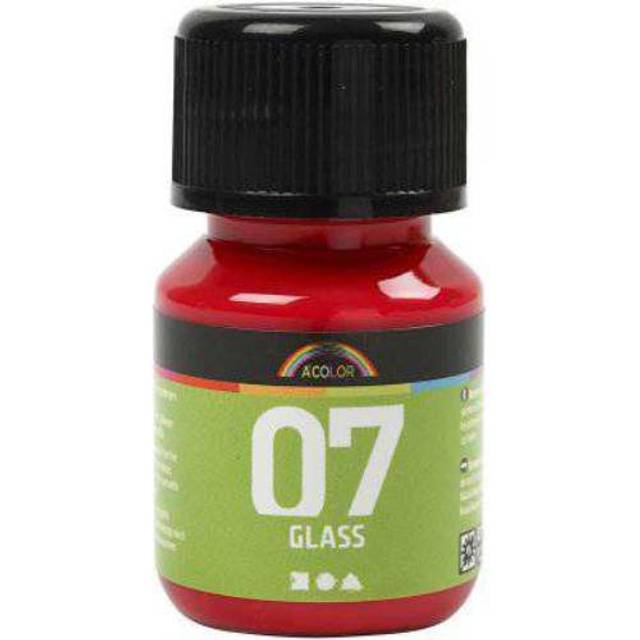 Glasfärg 30 ml Röd A-color