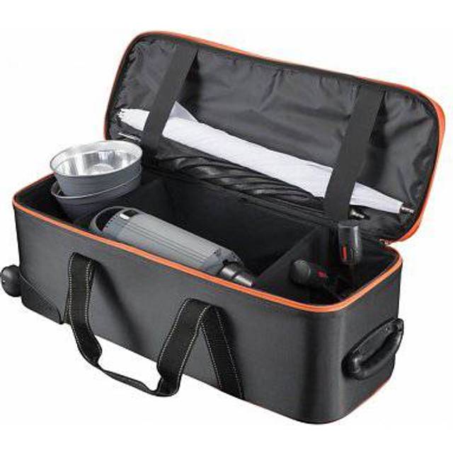 Walimex pro studio bag trolley size S - Spacious & padded trolley for studio equipment, 2-in-1 function as bag and trolley with ball bearing ca...
