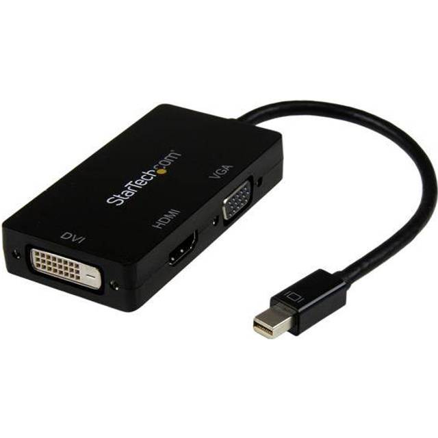 StarTech.com 3-i-1 Mini DisplayPort-adapter – 1080p – Mini DP/Thunderbolt till HDMI/VGA/DVI-splitter för din skärm (MDP2VGDVHD)