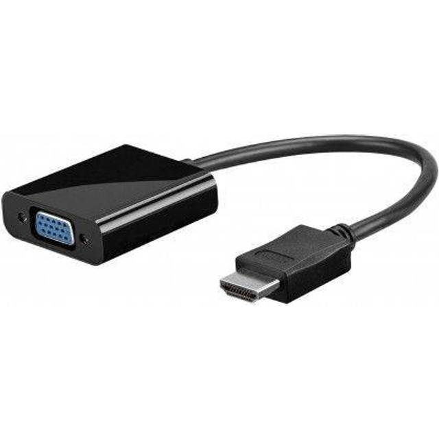 Goobay 68793, 0,1 m, VGA (D-Sub), HDMI Type A (Standard), Hanstik, Hunstik, Lige