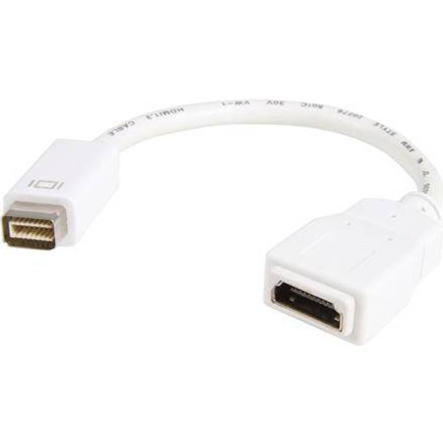 StarTech.com Mini DVI to HDMI Video Adapter for Macbooks and iMacs- M/F - MacBook Mini DVI Adapter - Mini DVI to HDMI Cable (MDVIHDMIMF) - Videokort - mini-DVI hane till HDMI hona - 20 cm - vit - för P/N: HDMIROTMM6