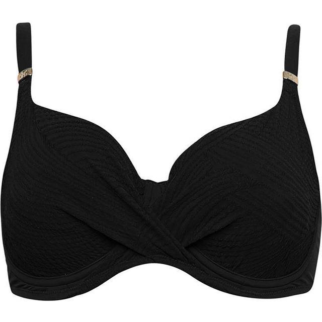 Fantasie Ottawa Uw Wrap Front Full Cup Bikini Top - Black - I 70 * Kampanj *