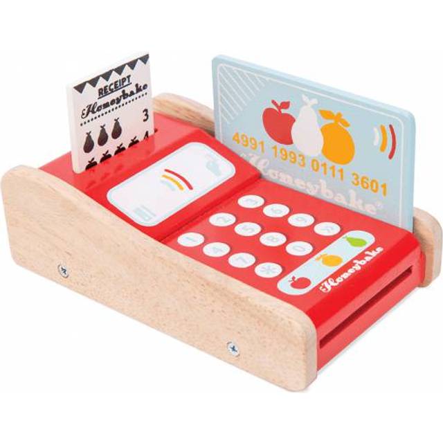 Le Toy Van - Wooden Honeybake Card Machine Role Play Toy, Perfect For Supermarket, Food Shop or Cafe Pretend Play,6.3 x 4.72 x 2.44 inches