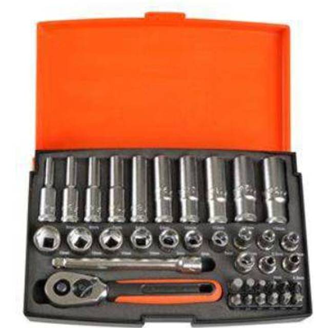 Bahco SL25L 1/4" Deep Drive Socket Set, 37 Piece