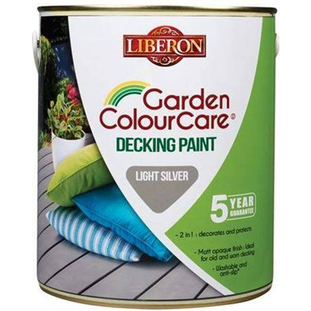 Garden Decking Paint - Light Silver - 2.5 Litres - Liberon