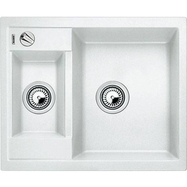 Metra 1.5 Bowl Inset Kitchen Sink - White (615mm L X 500mm W)