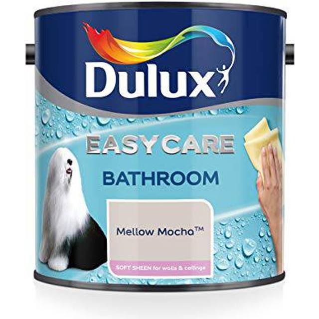 Dulux Easycare Bathroom Soft Sheen Emulsion Paint, Mellow Mocha 2.5L, Paints, Wall and Ceiling Paints