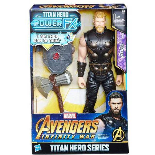 Hasbro Avengers E0616EW0 – Marvel Titan Hero Thor actionfigur, med Power FX Pack