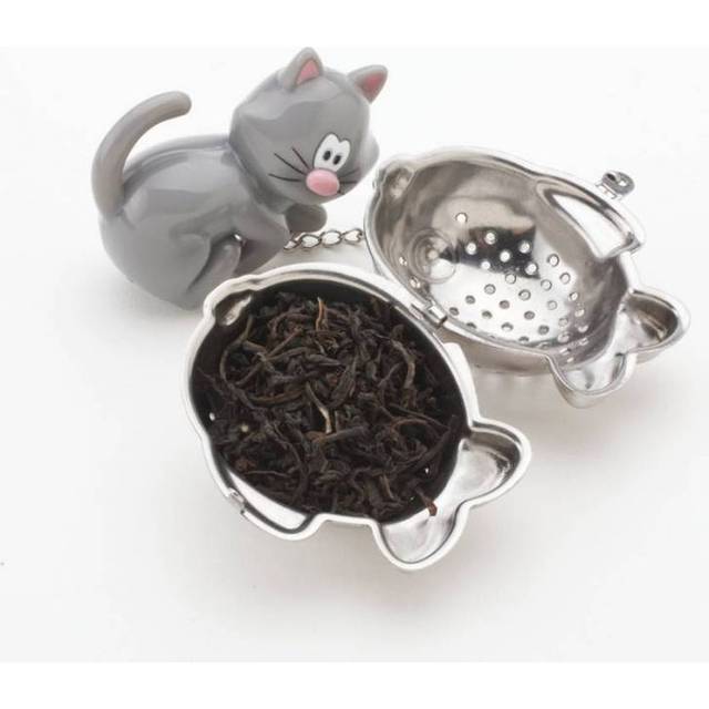 Joie 10044 tebryggare Miau, rostfritt stål, flerfärgad, 5,1 x 2,5 x 2,5 cm