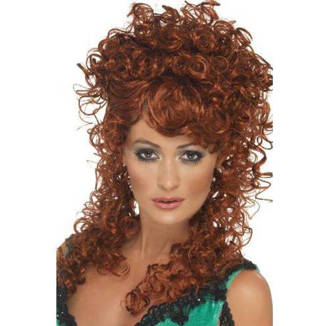 Long And Curly Women's Smiffy's Saloon Girl Wig Auburn - Smiffys Fancy Dress -  wig girl saloon auburn smiffys fancy dress curly western long ladies