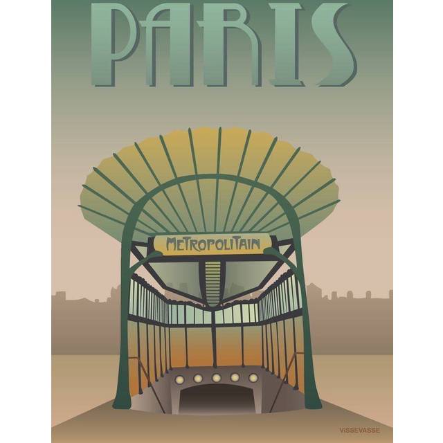 ViSSEVASSE - Paris - Affisch - The Metro - 15x21 cm