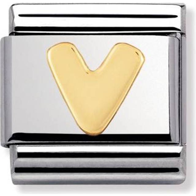 Nomination Classic Gold V Letter Charms