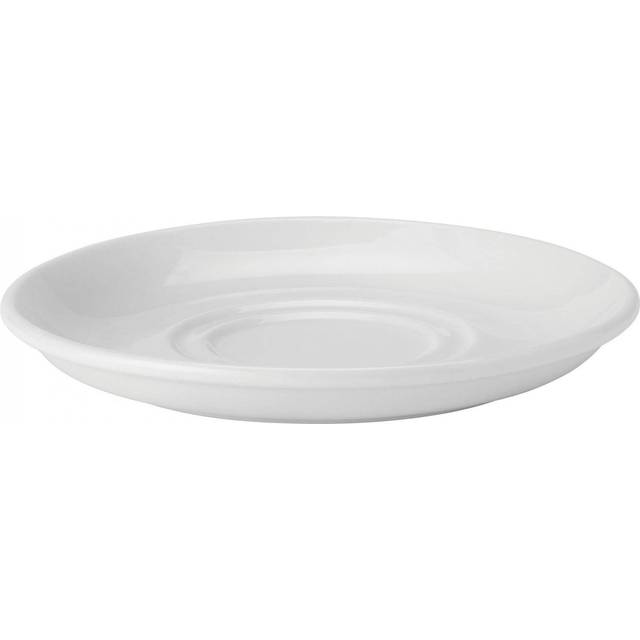 Utopia Pure White Double Well Saucers 150mm (Pack of 24)