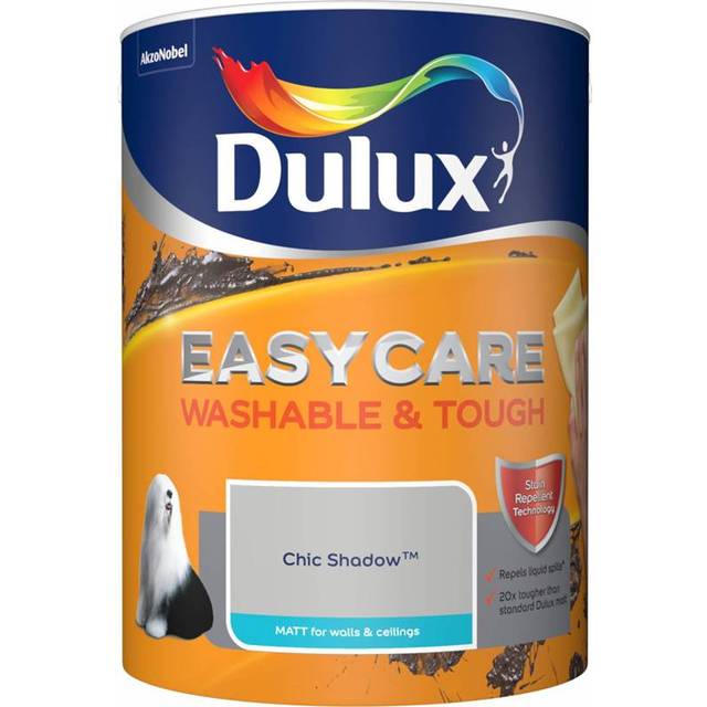 Dulux Easycare Washable and Tough Matt, Chic Shadow 5L, Interior Emulsion Paint, Paints, Wall and Ceiling Paints