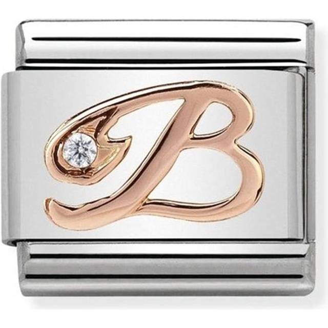 Nomination Classic Rose Gold CZ B Letter Charms