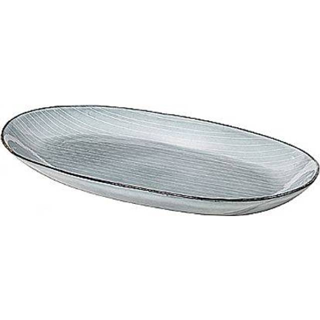 Broste Copenhagen Nordic Sea ovalt fat 17x30 cm - Blå