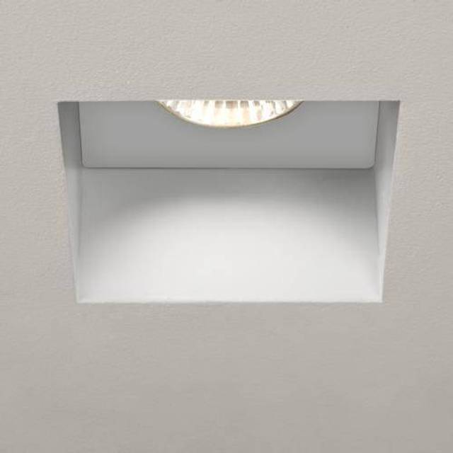 Astro Trimless Plaster-In Square Fire Rated Fixed Downlight - Matt White