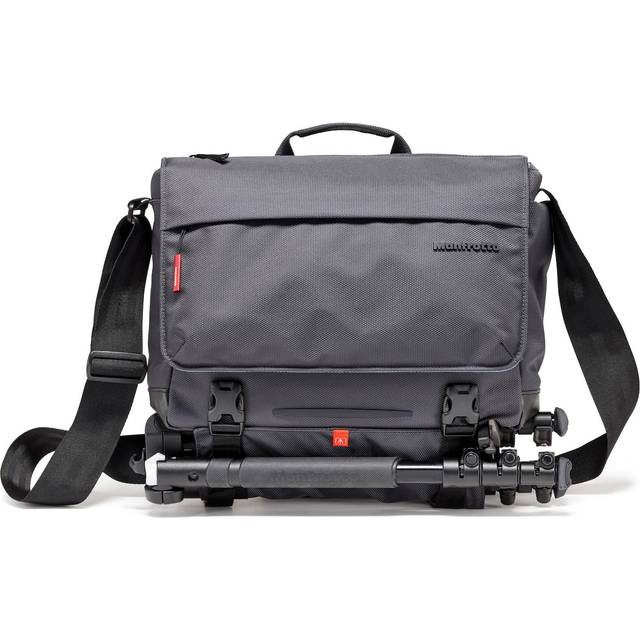 Manfrotto Manhattan Messenger Bag Speedy 10, multifunktionell ryggsäck, för transport av kamera och tillbehör, tillverkad av vattenavvisande material, fotoryggsäck med PC- och surfplattefack, med stativhållare