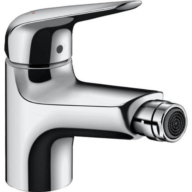hansgrohe Novus HB7HL 71142000 Single Lever Bidet Mixer 70 with Pop-Up Waste Chrome Fittings Silver