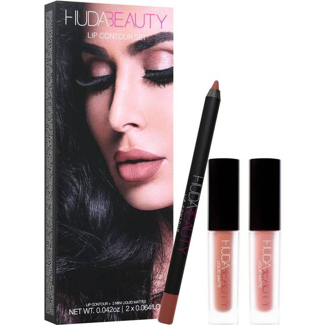 Huda Beauty Lip Contour Set Vixen & Famous - Lip Pencil, 2 X Matte Lipstick
