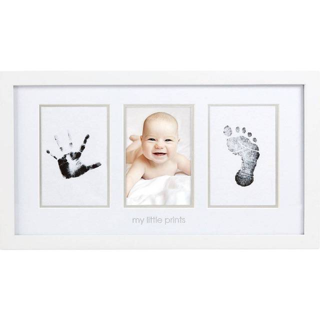 Pearhead babyprints nyfödd baby handtryck/fotavtryck fotoram kit
