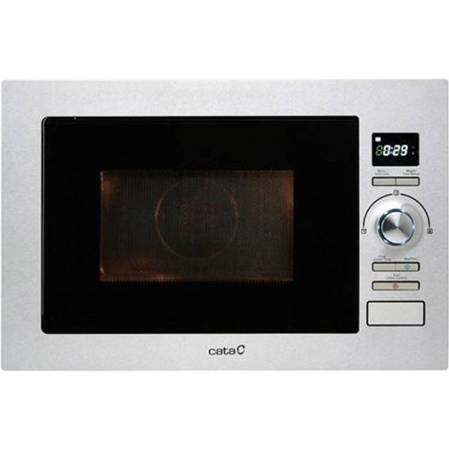 CATA - MC 25 D ENC - Inbyggd mikrovågsugn - Inox - Interiör i rostfritt stål - 8 Automatisk åtkomstmeny - 5 effektnivåer - 1000 W grill - med timer - kapacitet 25L - Bredd 60 cm
