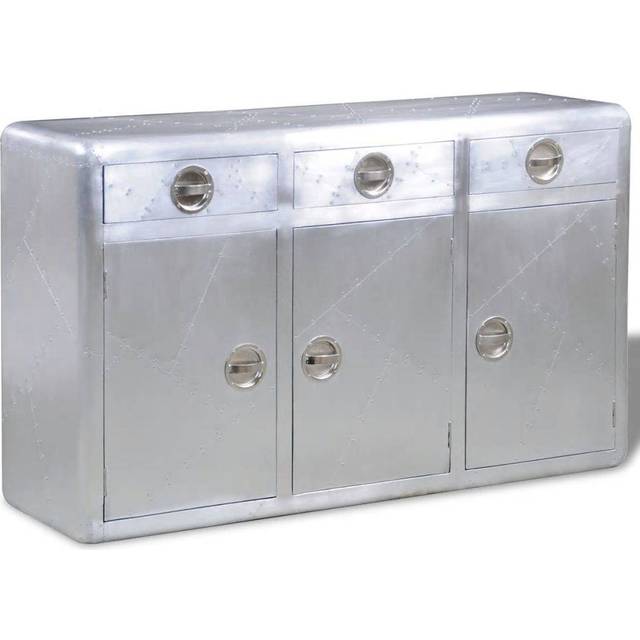 Sidobord i aluminium Aviator med 3 lådor