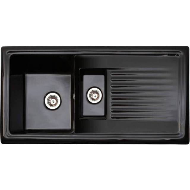 Reginox Black Ceramic Reversible Sink 1.5 Bowl