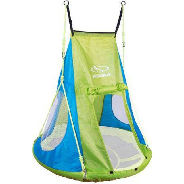 HUDORA Cosy Castle Tent Cover - Tent cover for HUDORA Nest Swing 90 & 110/120 in blue/lemon - Polyester swing tent for indoor & outdoor use - Swing