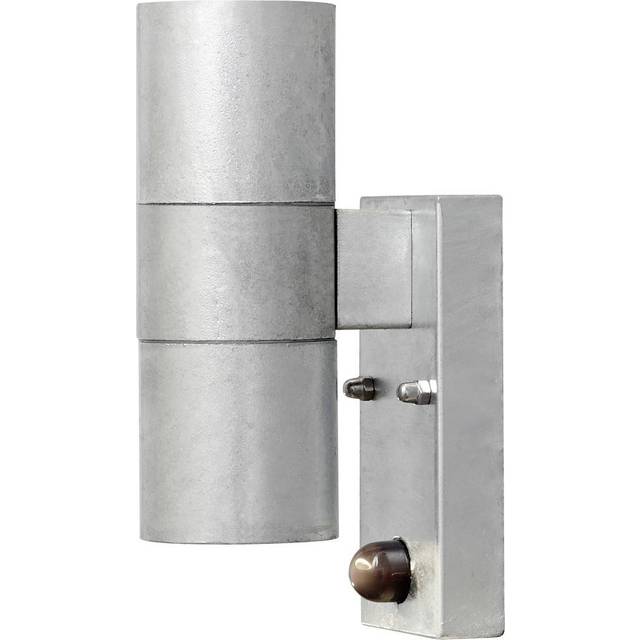 Konstsmide Modena Outdoor Up & Down Wall Light with PIR Sensor - Galvanised Steel
