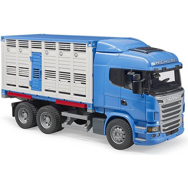 Bruder Scania 03549 Truck betaillere with 1 Pet Blue r-serie - - blå