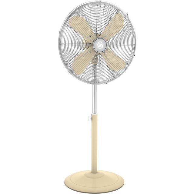 40.64cm Retro Oscillating Floor Fan - Grey (110cm H X 46cm W X 18cm D)