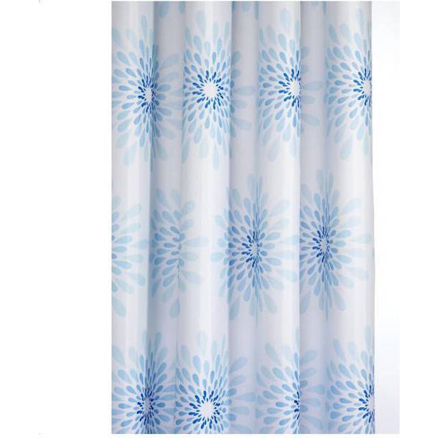 Waterproof Shower Curtain Splash Pattern Fabric Machine Washable Curtain - Croydex