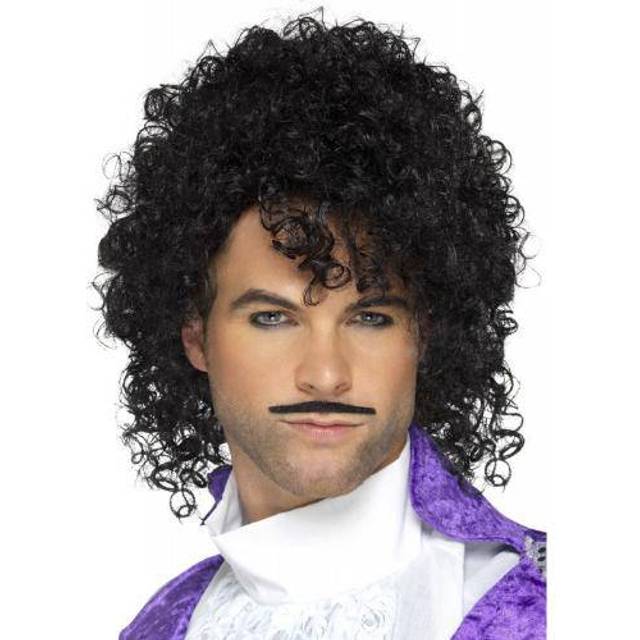 1980's celebrity singer wigs mens fancy dress rock star idol adults costume hair