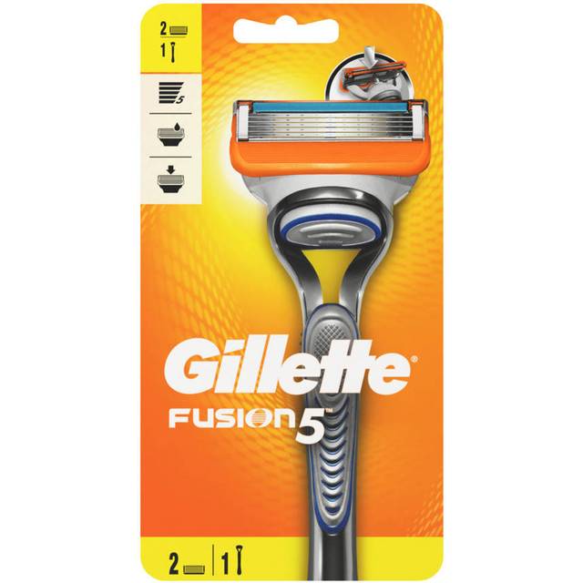 Gillette Fusion5 Razor For Men 1 Razor 2 Razor Blade Refills