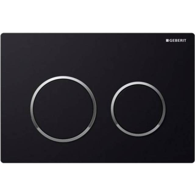 Geberit Omega20 Dual Flush Plate Black Gloss Chrome 115.085.KM.1