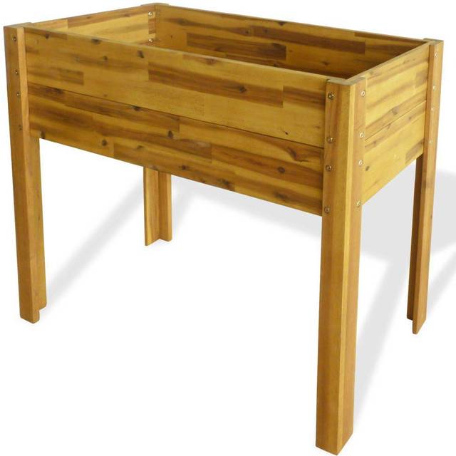 vidaXL Raised Garden Raised Bed Solid Acacia Wood - Brown