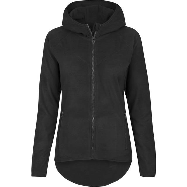 Women's hooded sweatshirt Urban Classic polar fleece zip - Noir