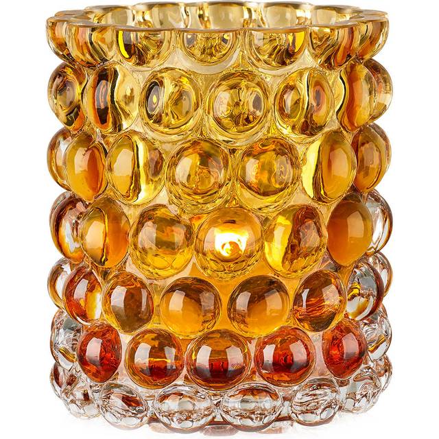 Hurricane Boule Candle Holder 12 cm, Amber