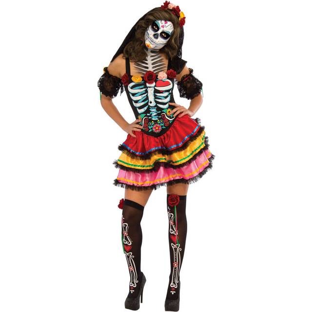 Day Of The Dead Seniora Costume, One Colour, Size 20-22, Women