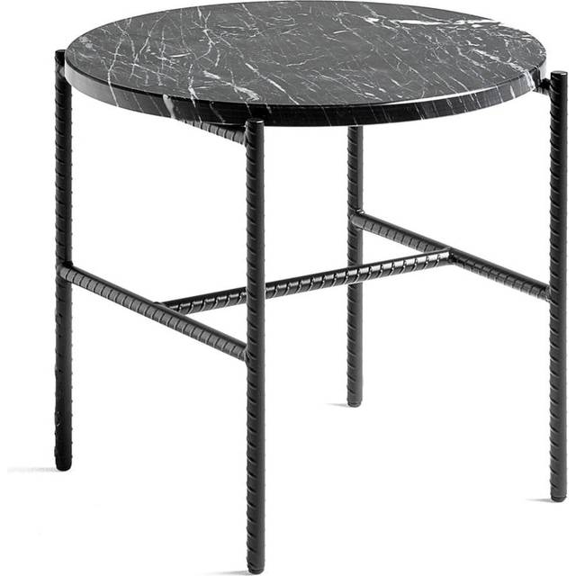 HAY Rebar side table Ø45 cm Black marble-black