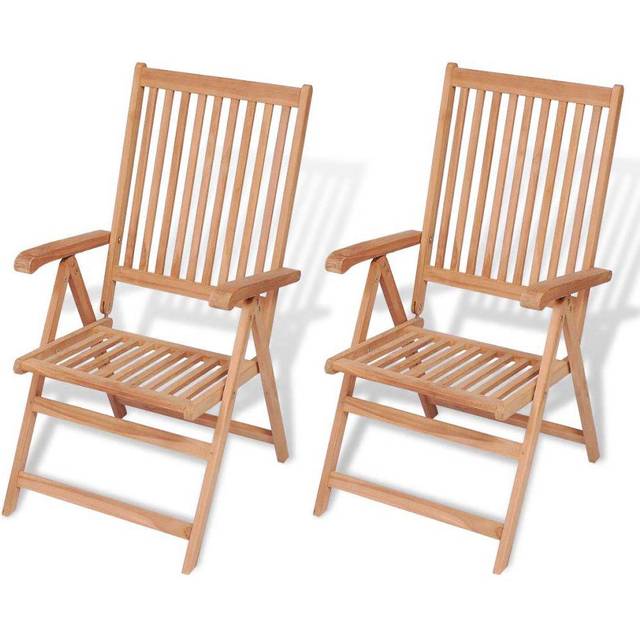vidaXL Garden Reclining Chairs 2 pcs Grey Solid Acacia Wood, Grey