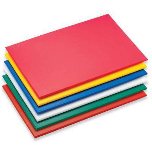 Grunwerg High Density Plastic Chopping Board, White, 45 x 30 x 1 cm